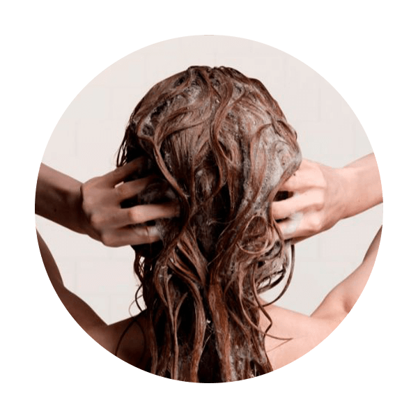 woman washing hair