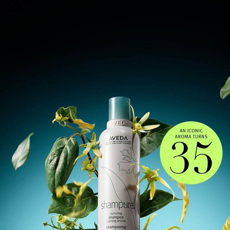 Shop Aveda's iconic shampure aroma turning 35 this year. 