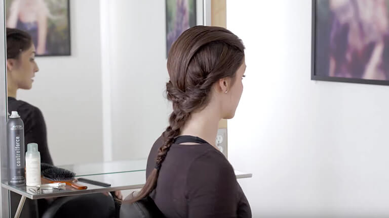 Click on video demonstrate about Hair styling - Classic Fishtail Braid